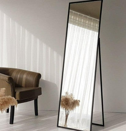 Minimalist Black Frame Standing Mirror