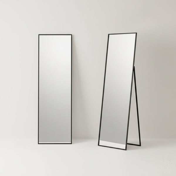 Minimalist Black Frame Standing Mirror