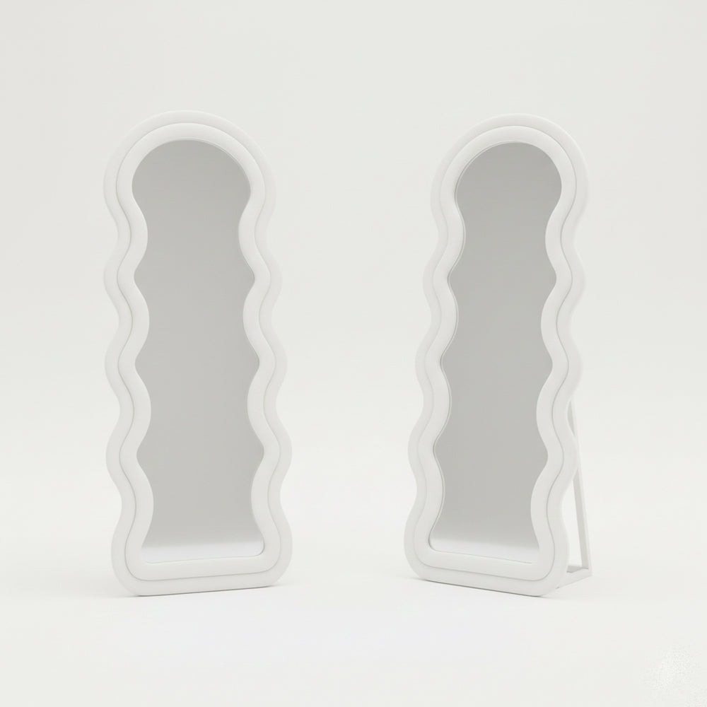 Wavy Stand Mirror