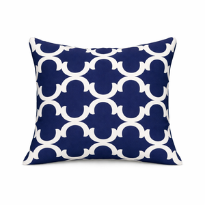 Navy Printed Cushion Cover