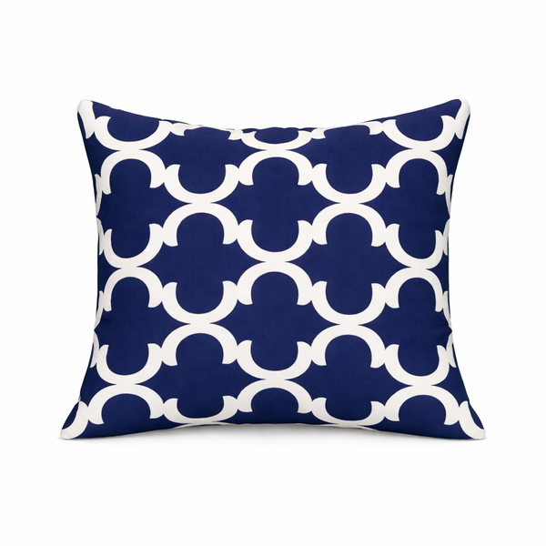 Navy Printed Cushion Cover