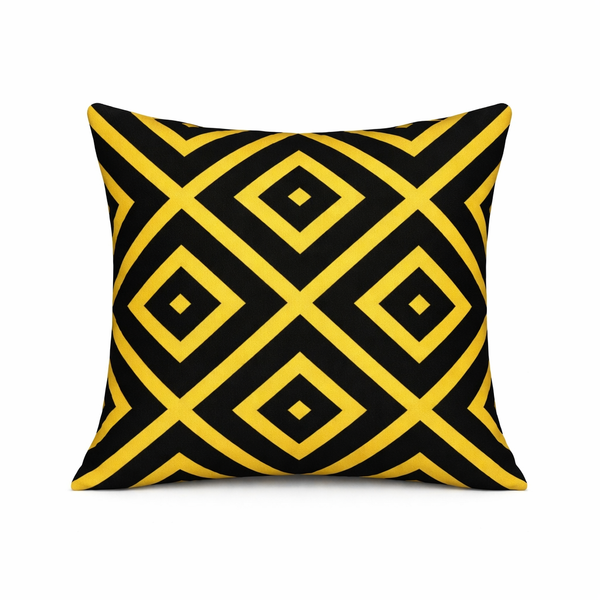 Boxed Golden Printed Cushion Cover