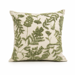 Moss Embroidered Cushion Cover