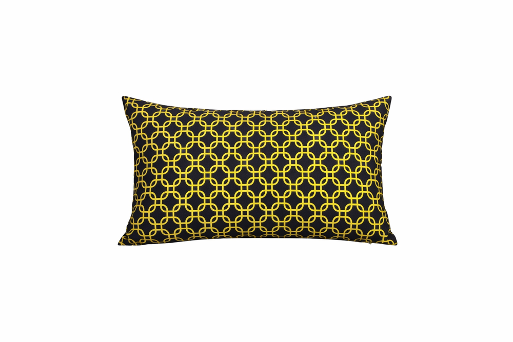 Golden Bloom Printed Cushion Cover