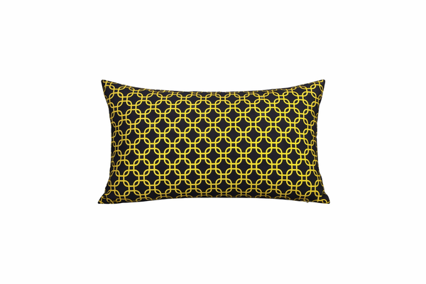 Golden Bloom Printed Cushion Cover