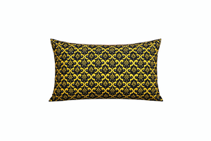 Black Grid Printed Cushion Cover
