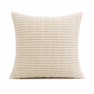 Ivory Grid Textured Cushion Cover