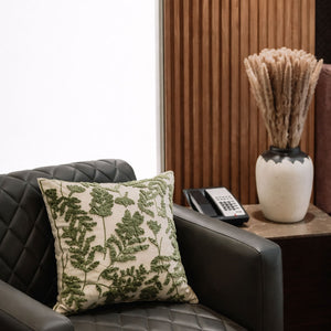 Moss Embroidered Cushion Cover