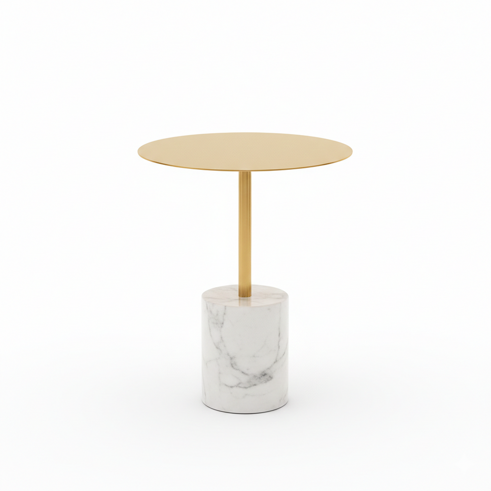 Luxury Marble Base Gold Side Table