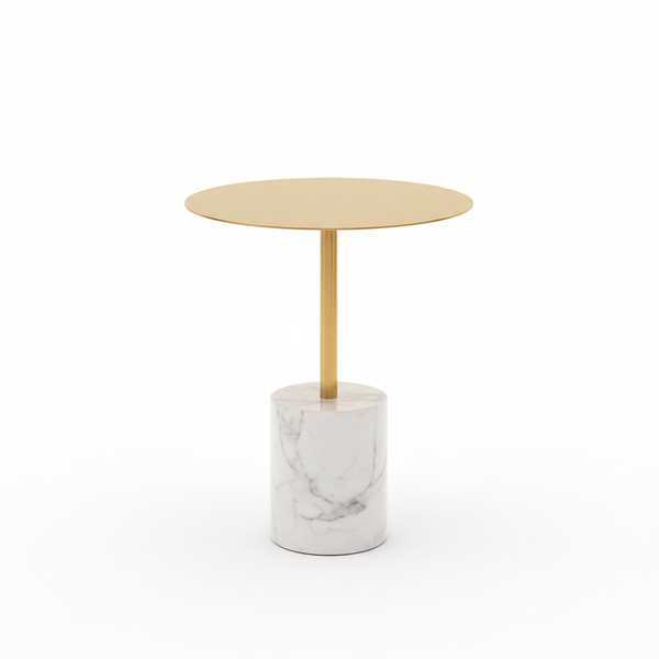Luxury Marble Base Gold Side Table