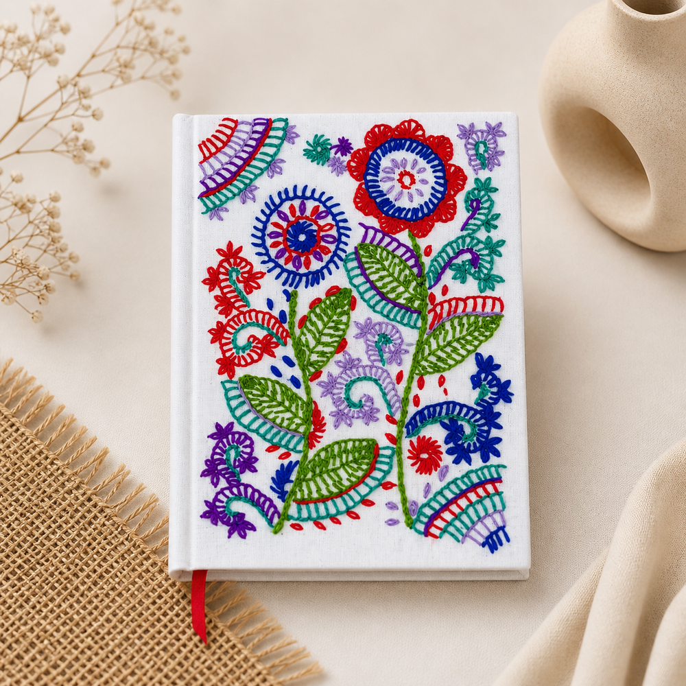 Handcrafted Floral Nakshi Embroidered Notebook