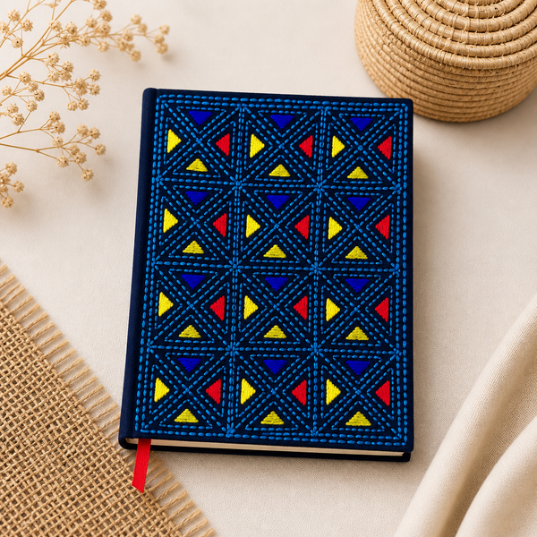 Handcrafted Geometric Embroidered Notebook