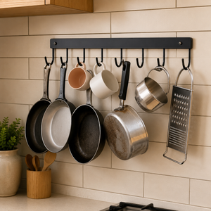 Premium Wrought Iron Fry Pan Hanger