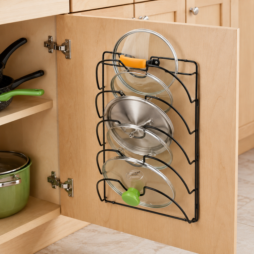 Premium Wrought Iron Lid Holder