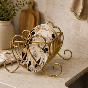 Premium Belgian Wrought Iron Victorian Plate Stand