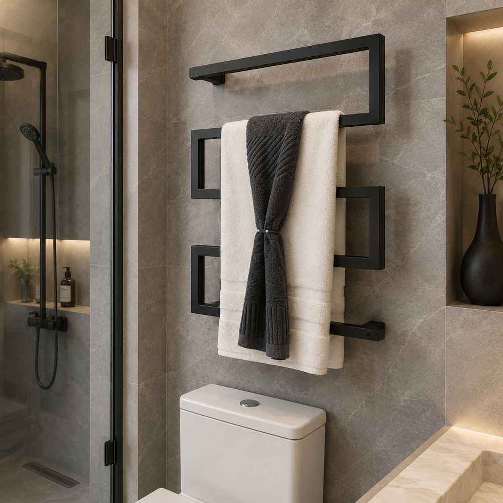 Modern Wrought Iron Wall-Mounted Towel Holder