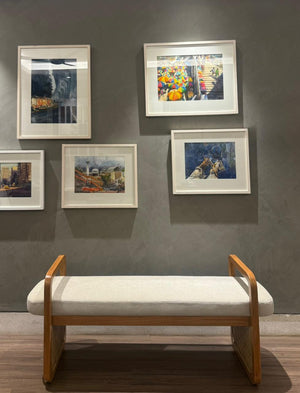 Modern Rattan Bed Bench